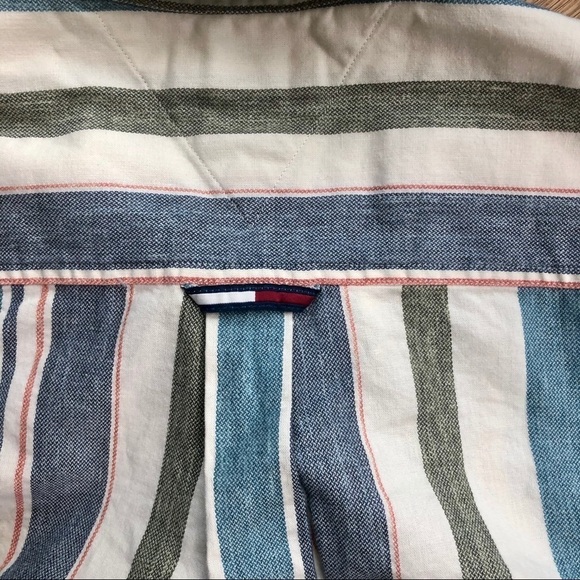 NWOT TOMMY JEANS COTTON STRIPE SHIRT - S - Picture 8 of 13